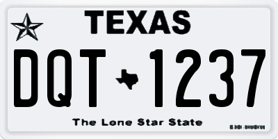 TX license plate DQT1237