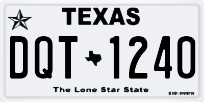 TX license plate DQT1240