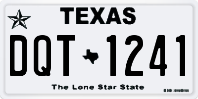 TX license plate DQT1241