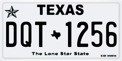 TX license plate DQT1256