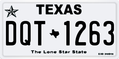 TX license plate DQT1263