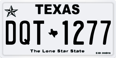 TX license plate DQT1277