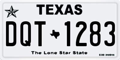TX license plate DQT1283