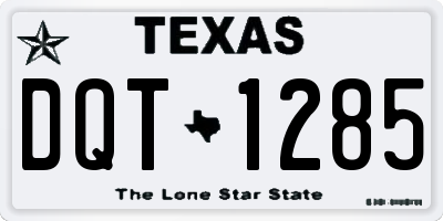 TX license plate DQT1285