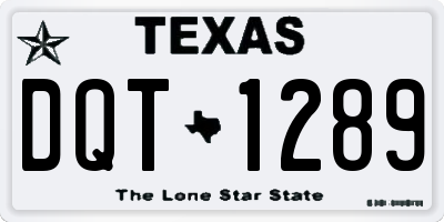 TX license plate DQT1289