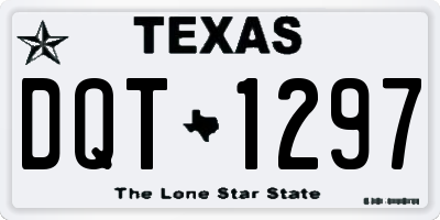 TX license plate DQT1297