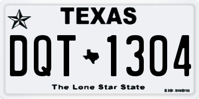 TX license plate DQT1304