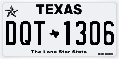 TX license plate DQT1306