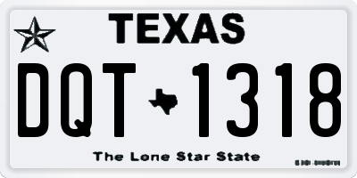 TX license plate DQT1318