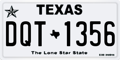 TX license plate DQT1356
