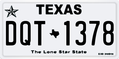 TX license plate DQT1378