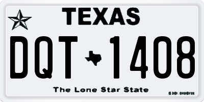 TX license plate DQT1408
