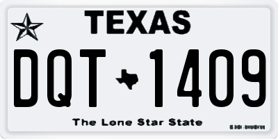 TX license plate DQT1409