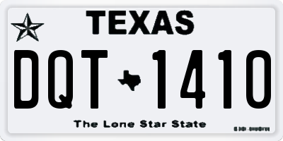 TX license plate DQT1410