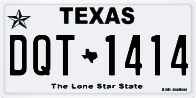 TX license plate DQT1414