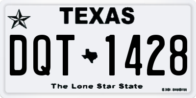 TX license plate DQT1428