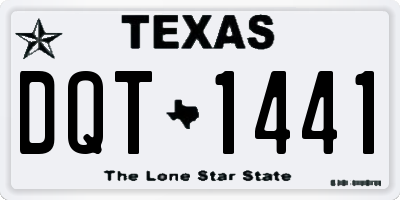 TX license plate DQT1441