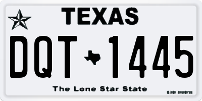 TX license plate DQT1445
