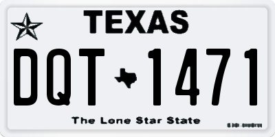 TX license plate DQT1471