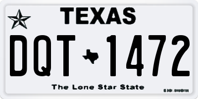 TX license plate DQT1472