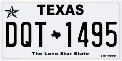 TX license plate DQT1495