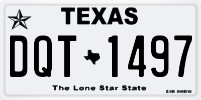 TX license plate DQT1497