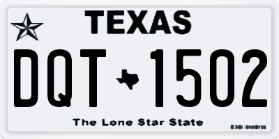 TX license plate DQT1502