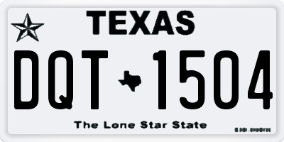 TX license plate DQT1504
