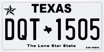 TX license plate DQT1505