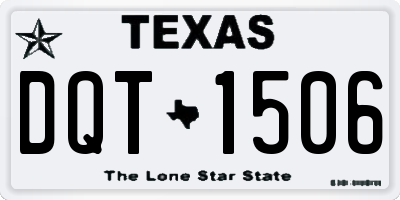 TX license plate DQT1506