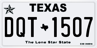 TX license plate DQT1507