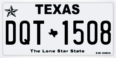 TX license plate DQT1508