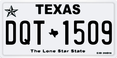 TX license plate DQT1509