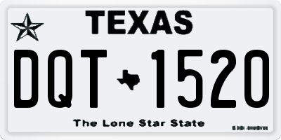 TX license plate DQT1520