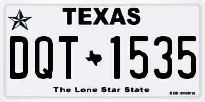 TX license plate DQT1535