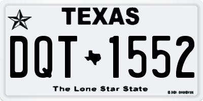 TX license plate DQT1552