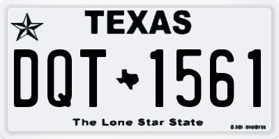 TX license plate DQT1561
