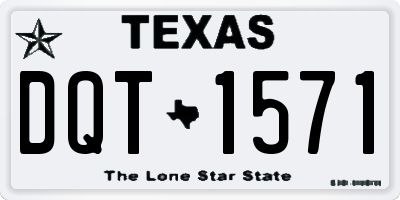 TX license plate DQT1571