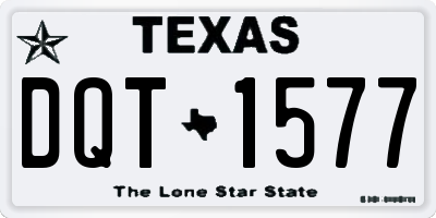 TX license plate DQT1577
