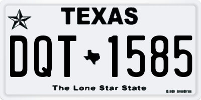 TX license plate DQT1585