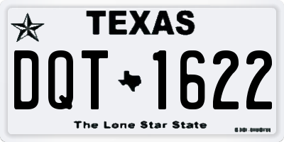 TX license plate DQT1622