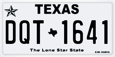TX license plate DQT1641