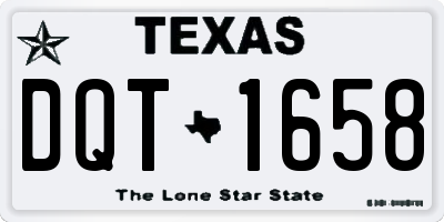 TX license plate DQT1658
