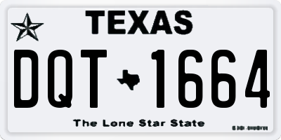 TX license plate DQT1664