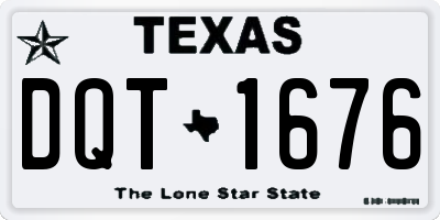 TX license plate DQT1676