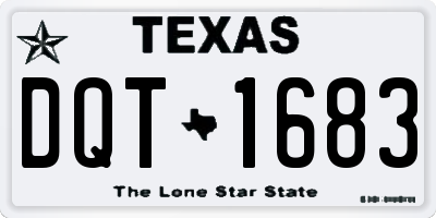 TX license plate DQT1683