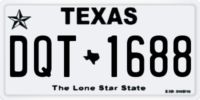 TX license plate DQT1688