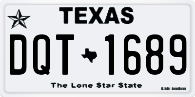 TX license plate DQT1689