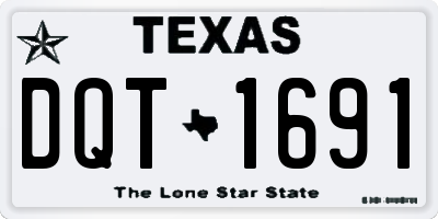 TX license plate DQT1691
