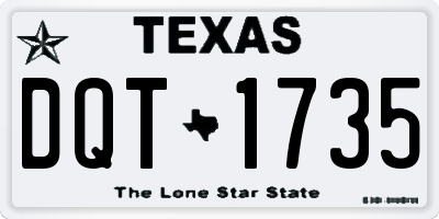 TX license plate DQT1735